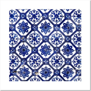 Portuguese Blue and White Tiles Posters and Art